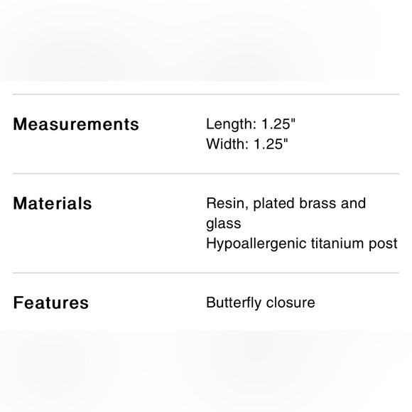 Coach Wildflower Resin Stud Earrings,nwt ! - Picture 3 of 3